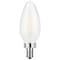 Satco 8 Watt C11 LED Frosted Finish Candelabra Base 3000K 90 CRI 800 Lumens 120 Volt S11346 - alternate 1